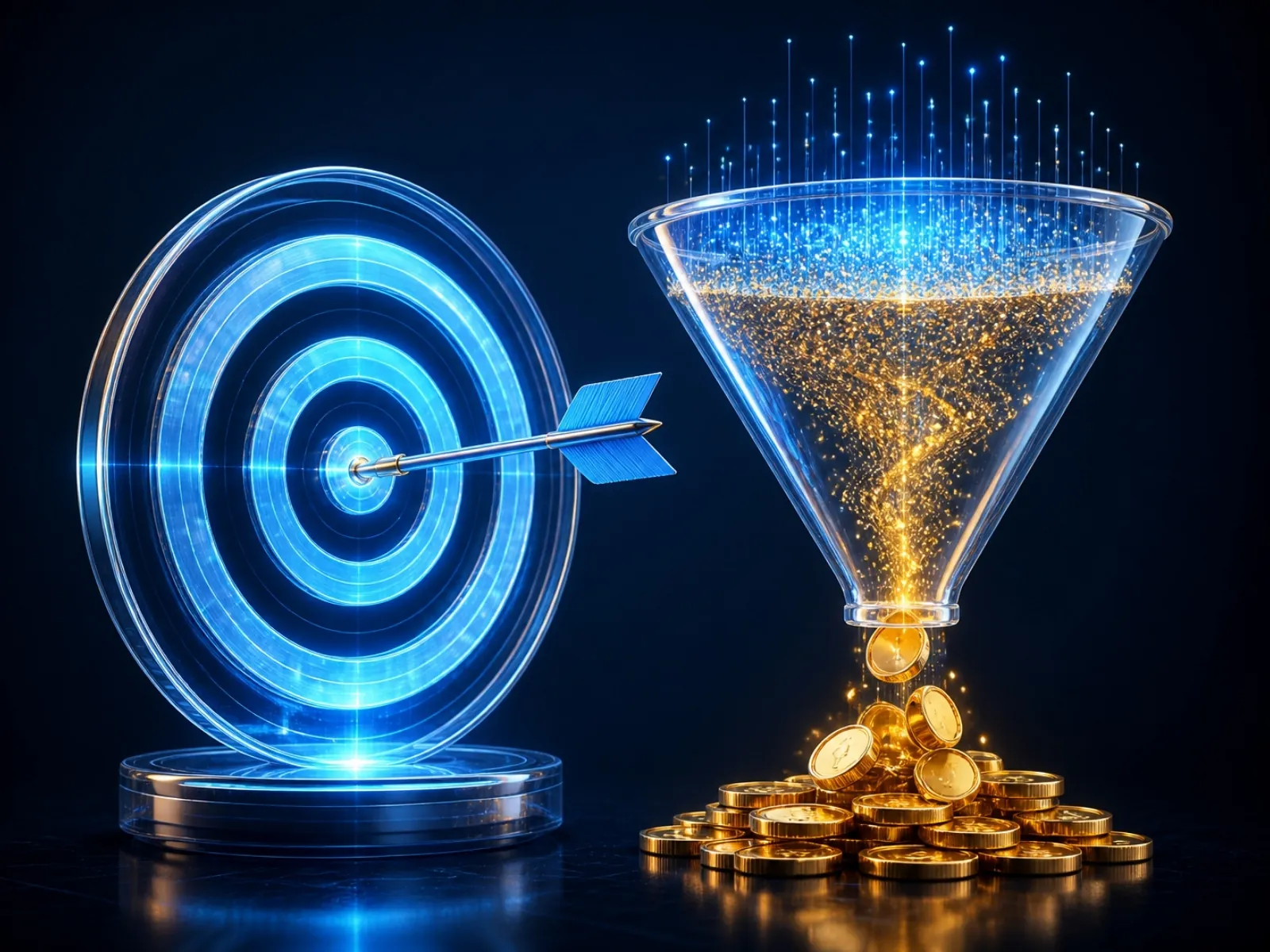 Holographic target and conversion funnel
